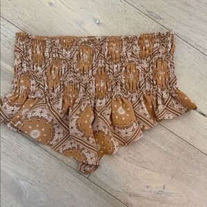 Forever 21 Rust Paisley Smocked Tank Top